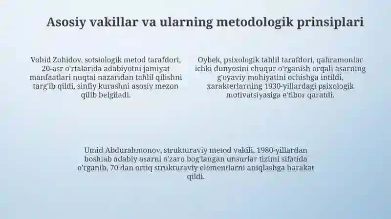 O'zbek adabiyotshunosligida nazariy maktablar 4