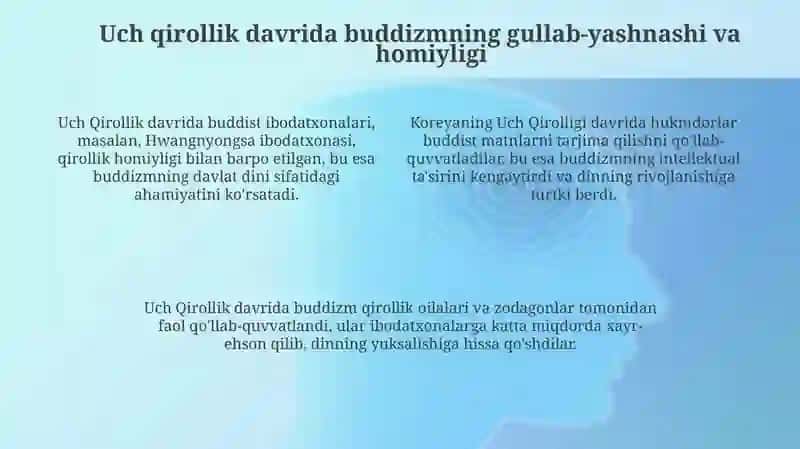 Qadimgi Koreya buddizm tarqalishi va roli 4