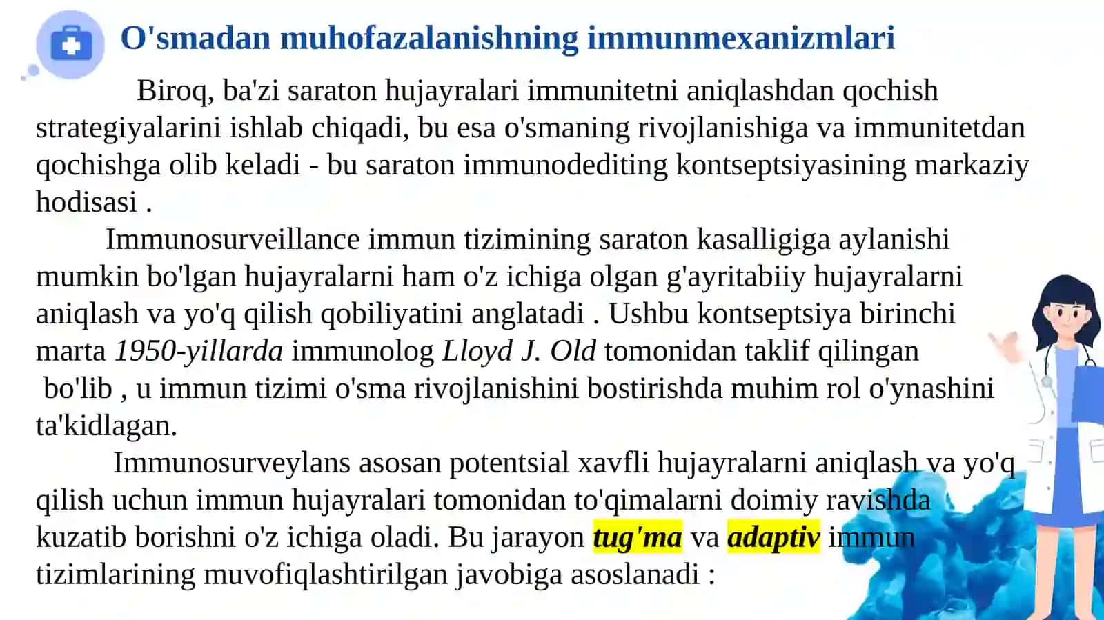 O'smadan muhofazalanishning immunmexanizmlari 4