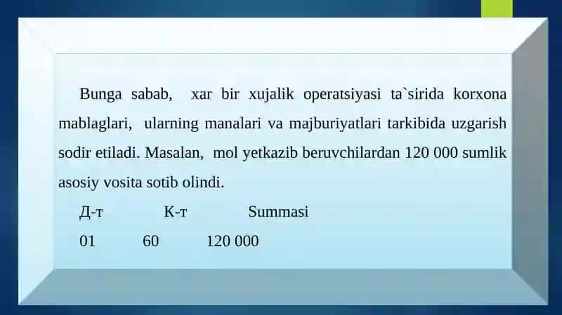 XO‘JALIK OPERATSIYALARIDA IKKIYOQLAMA YOZUV 4
