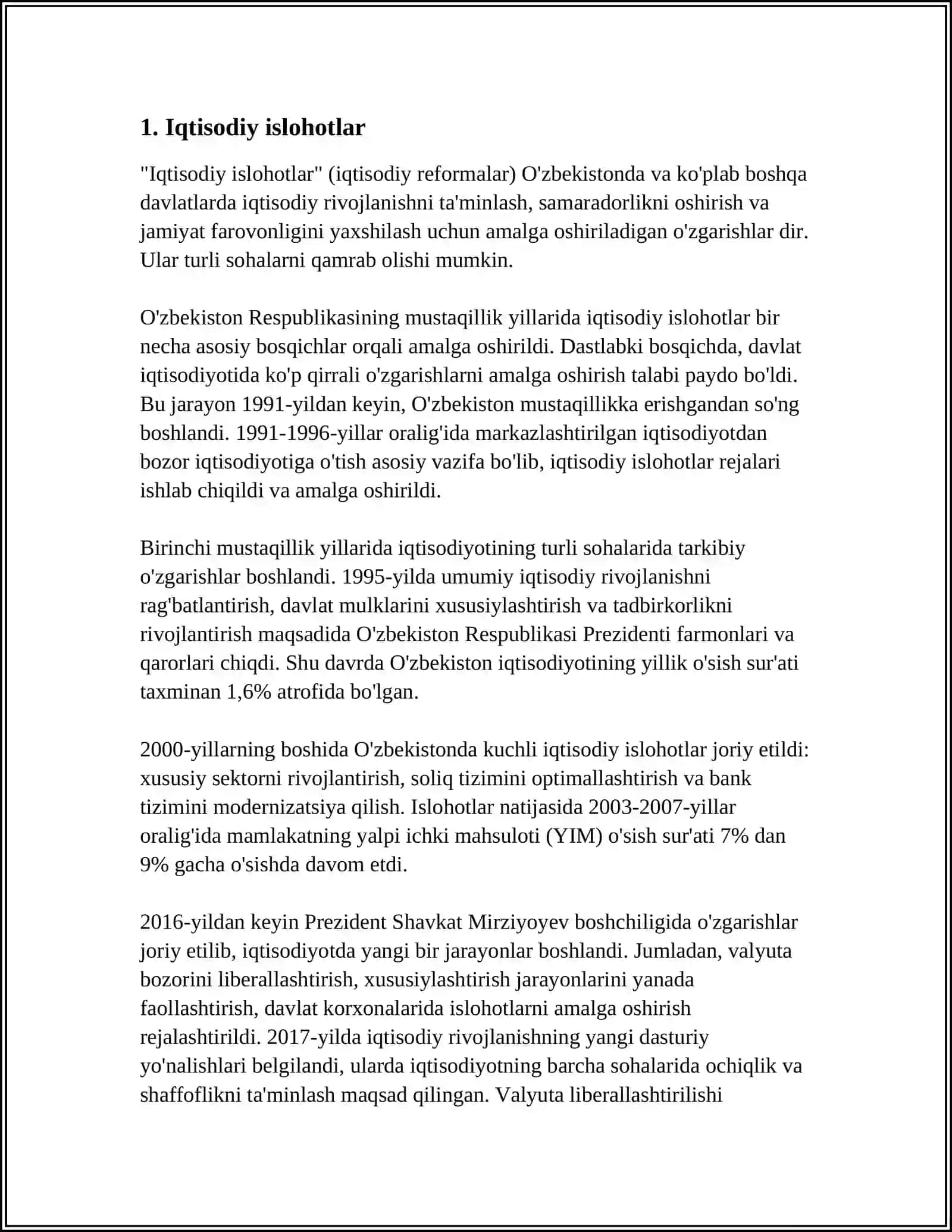 MUSTAQILLIK YILLARIDA DAVLAT BOSHQARUV TIZIMIDA AMALGA OSHIRILGAN ISLOHOTLAR 4