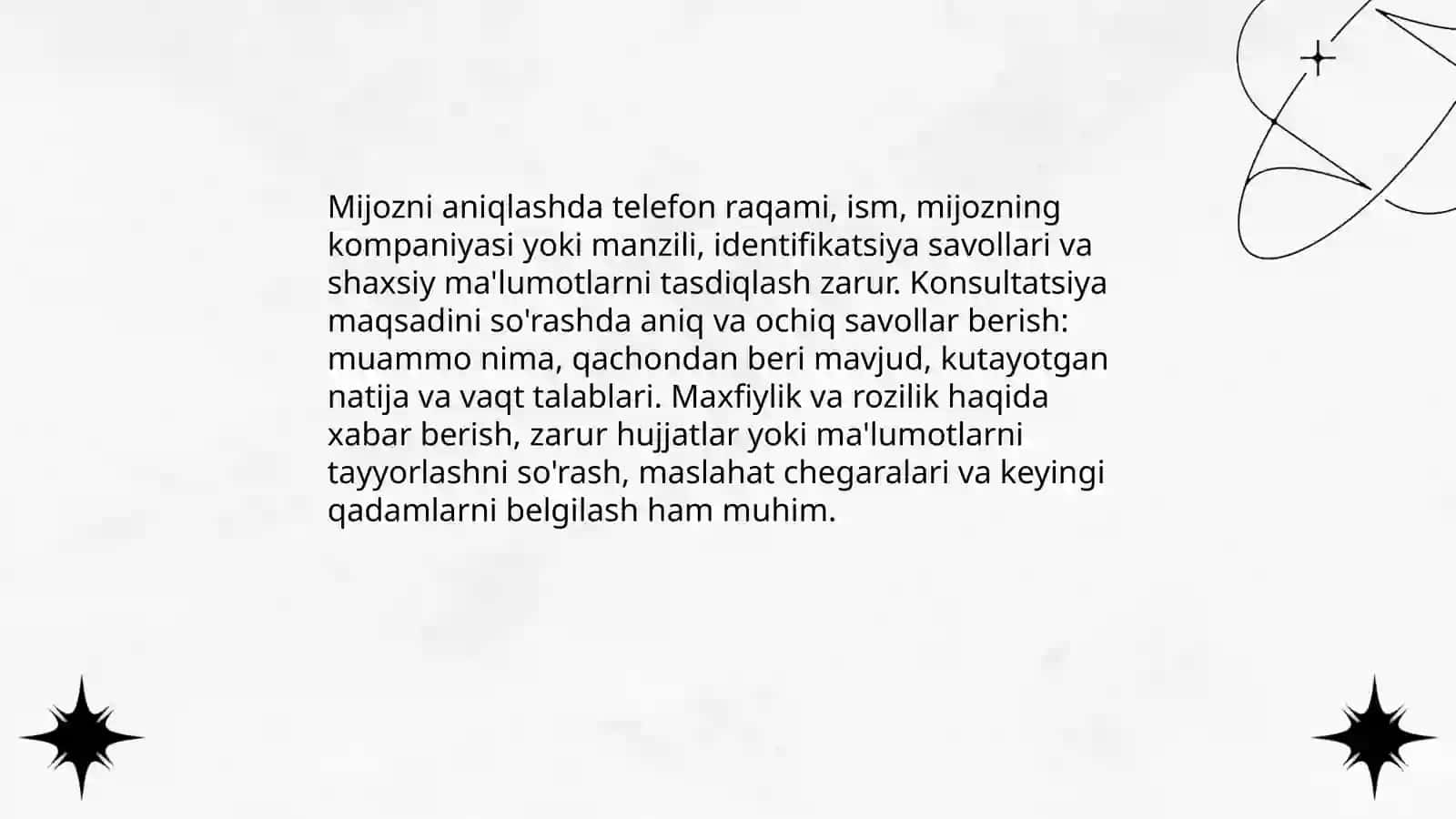 Telefon orqali konsultatsiya berish qoidalari 4