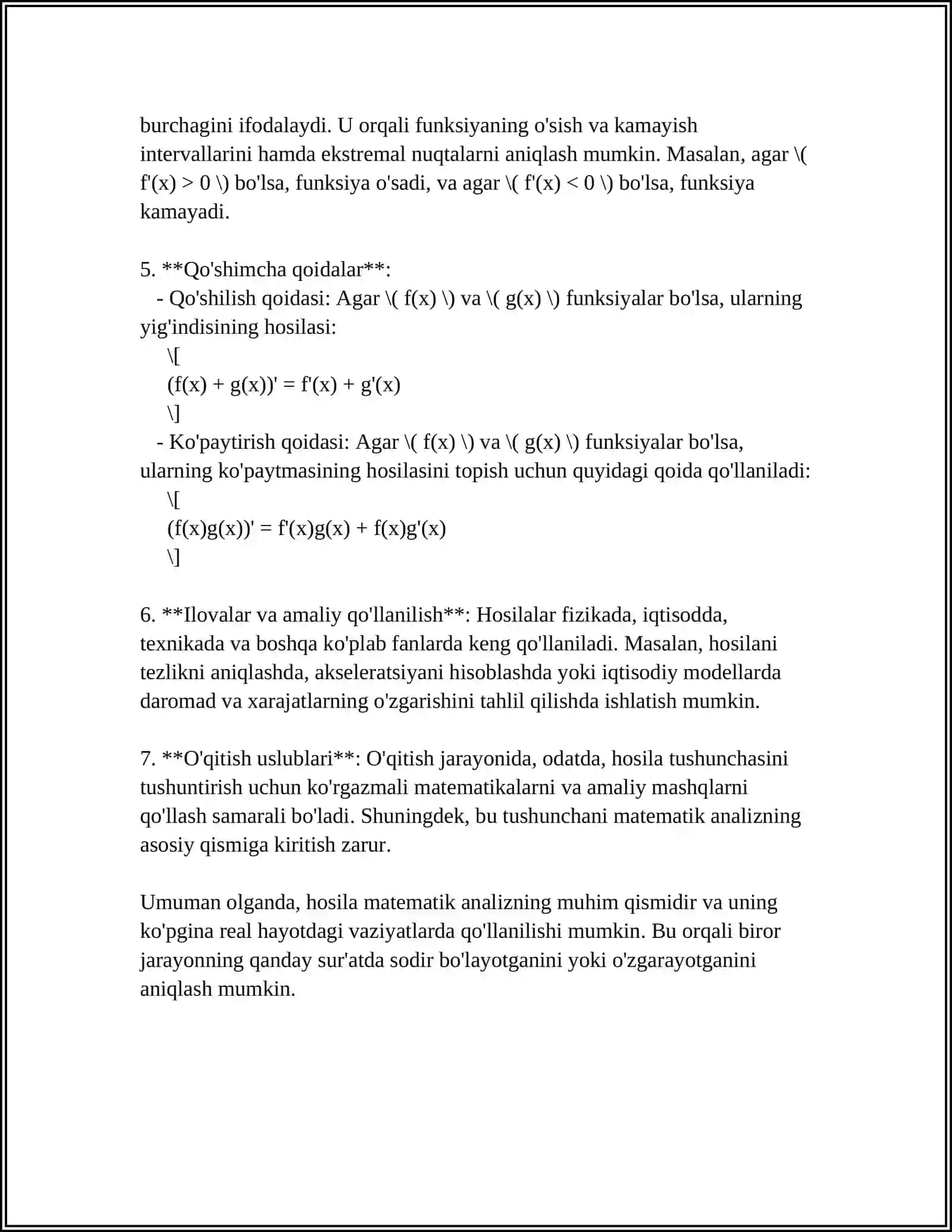 YUQORI TARTIBLI HOSILLALAR 4