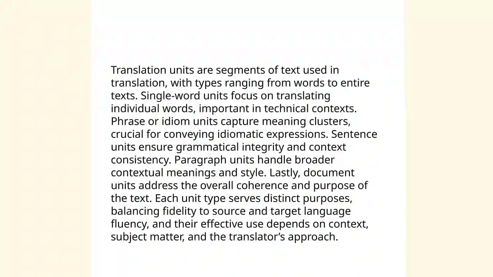 Units of translation 4