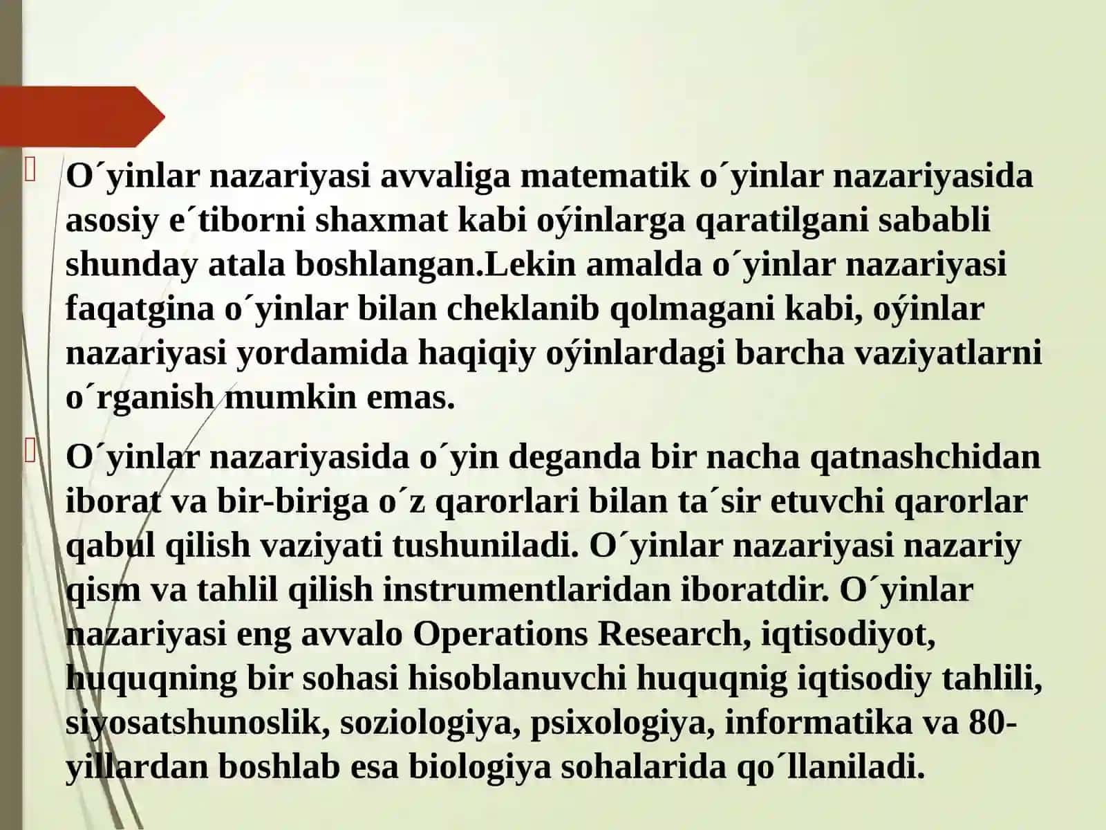 O‘yinlar nazariyasi 4
