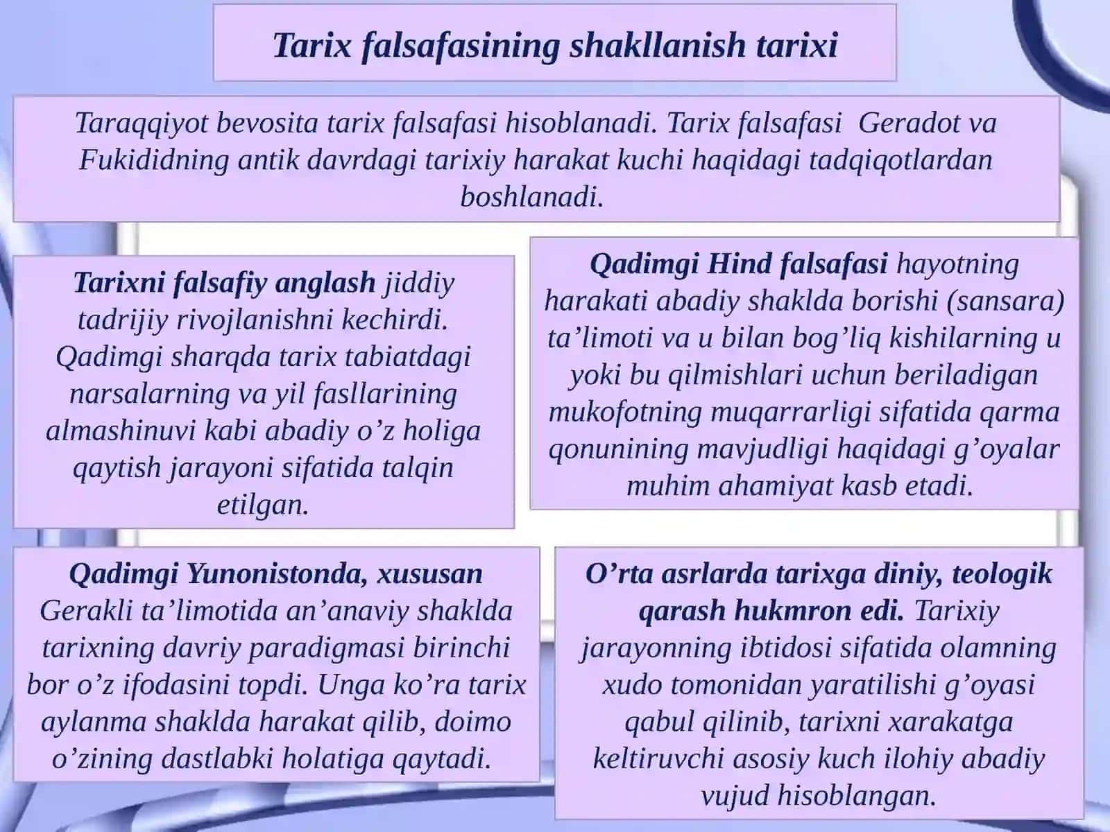 Tarix Falsafasi va Falsafa Tarixi 4