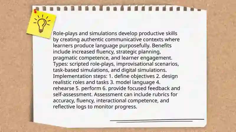 Techniques to develop productive skills 4
