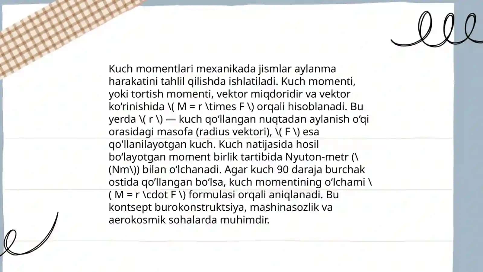 Egri chiziqli harakat tushunchasi 4