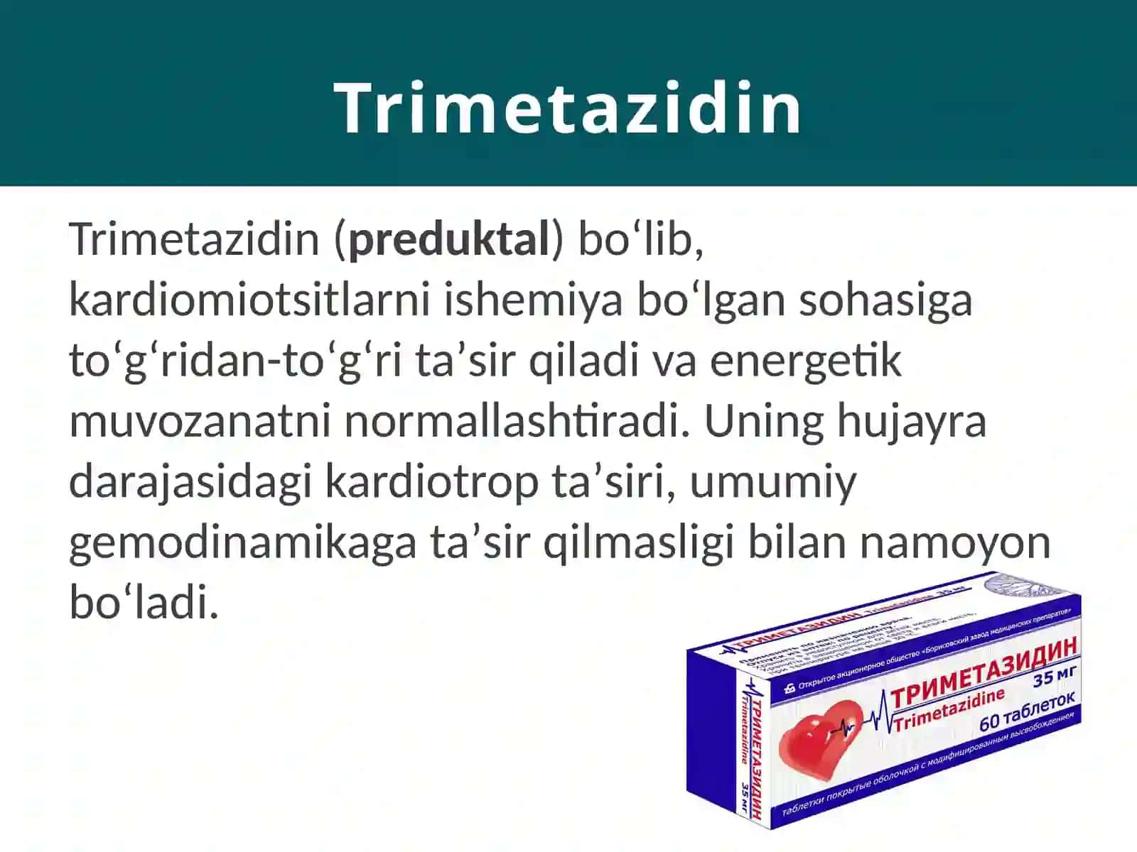 Kardioprotektorlar va metabotrop vositalar 4