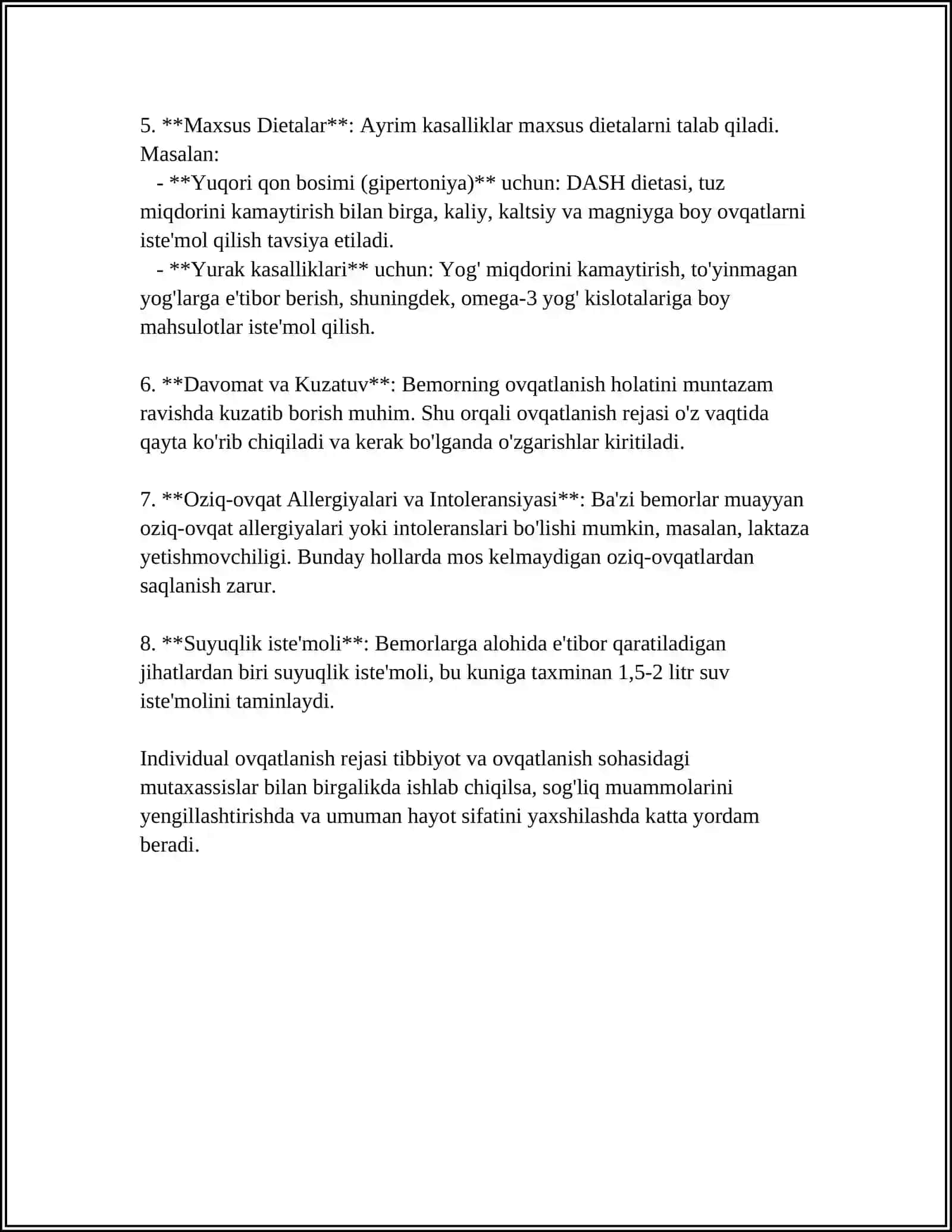 Bemorlarning ovqatlanishini tashkil qilish va uning gigienik nazorati 4