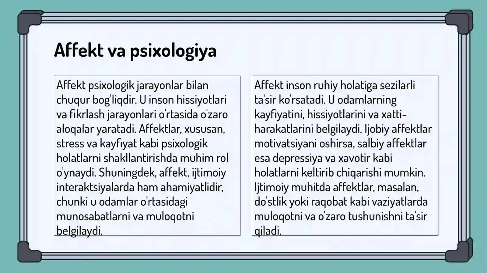 Affekt haqida tushuncha 4