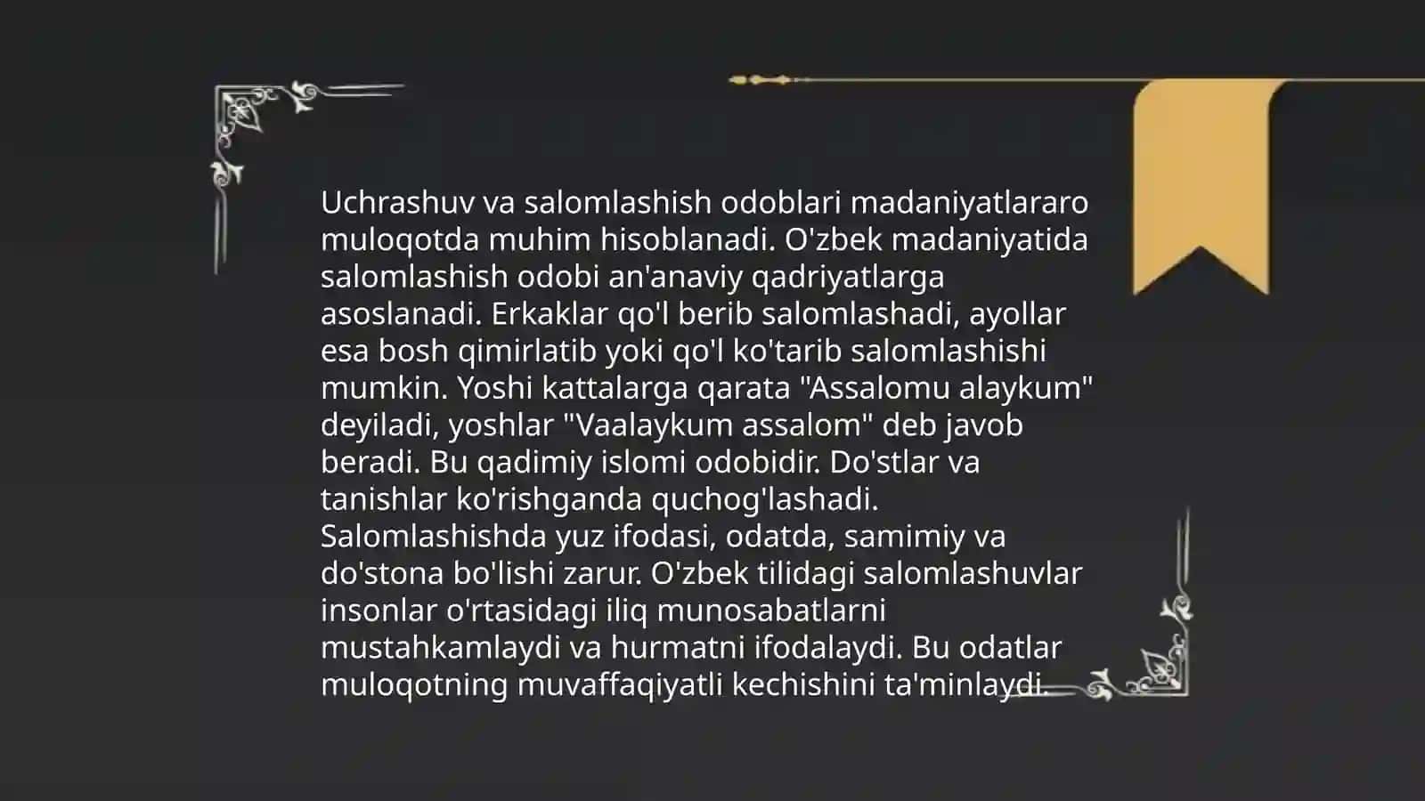 O'zbek xalqining muomala madaniyati 4