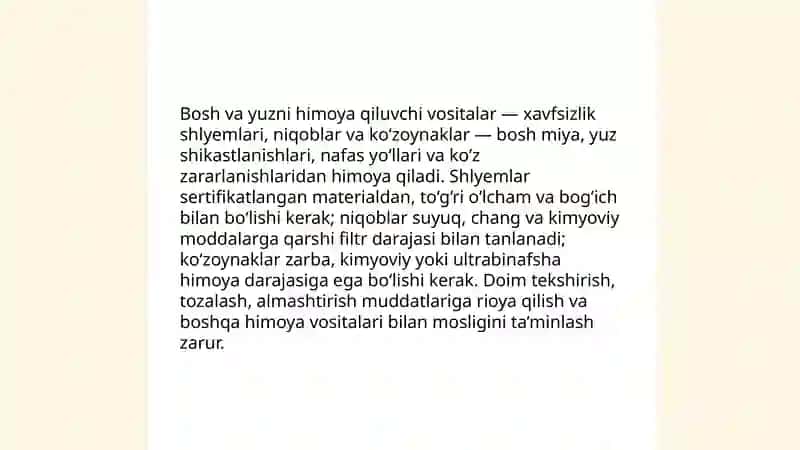 Shaxsiy himoya vositalari 4