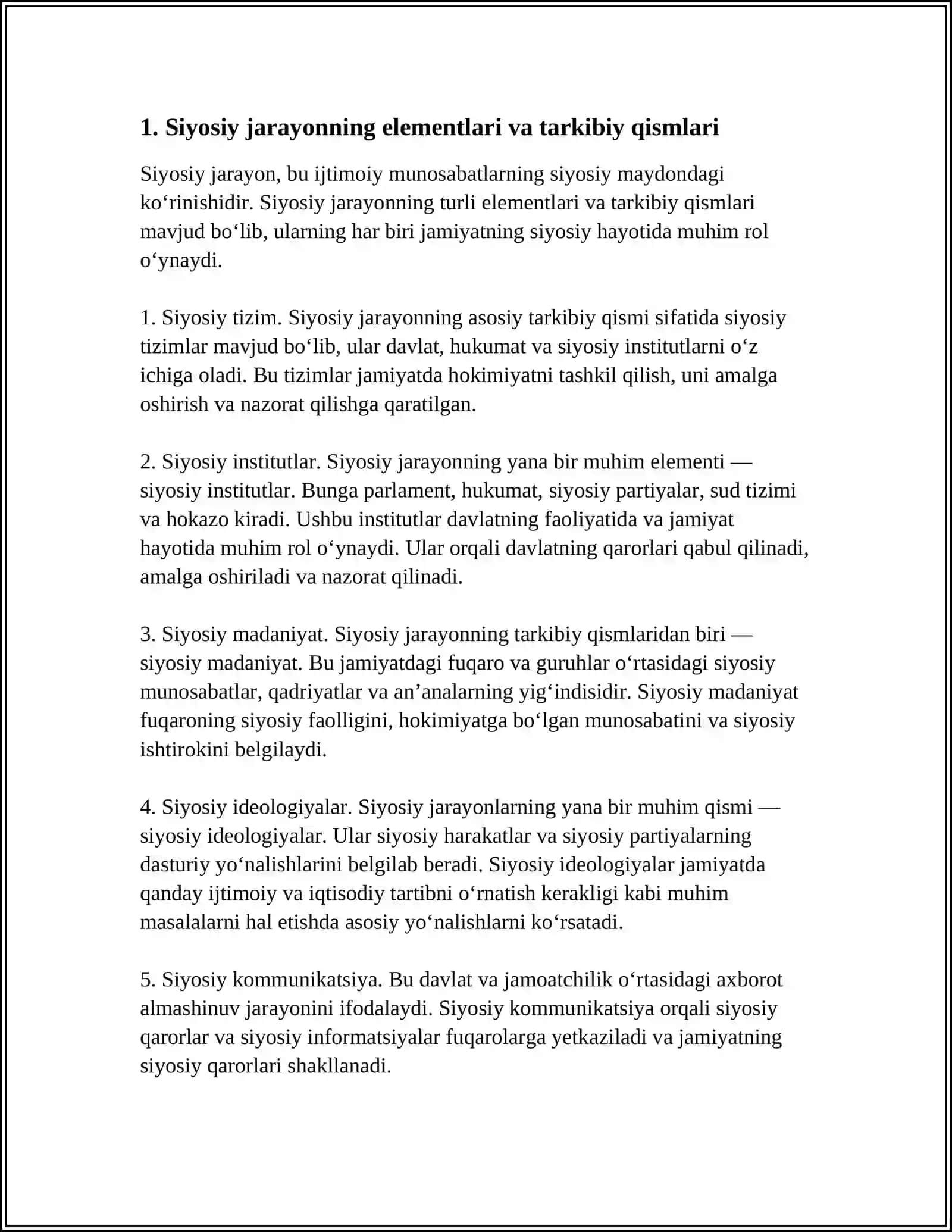 SIYOSIY JARAYONNING TUZILISHI 4