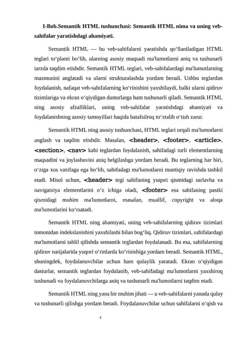 Semantik HTML teglari 4