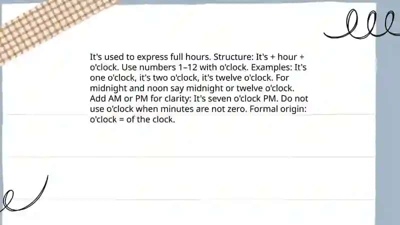 Telling Time 4