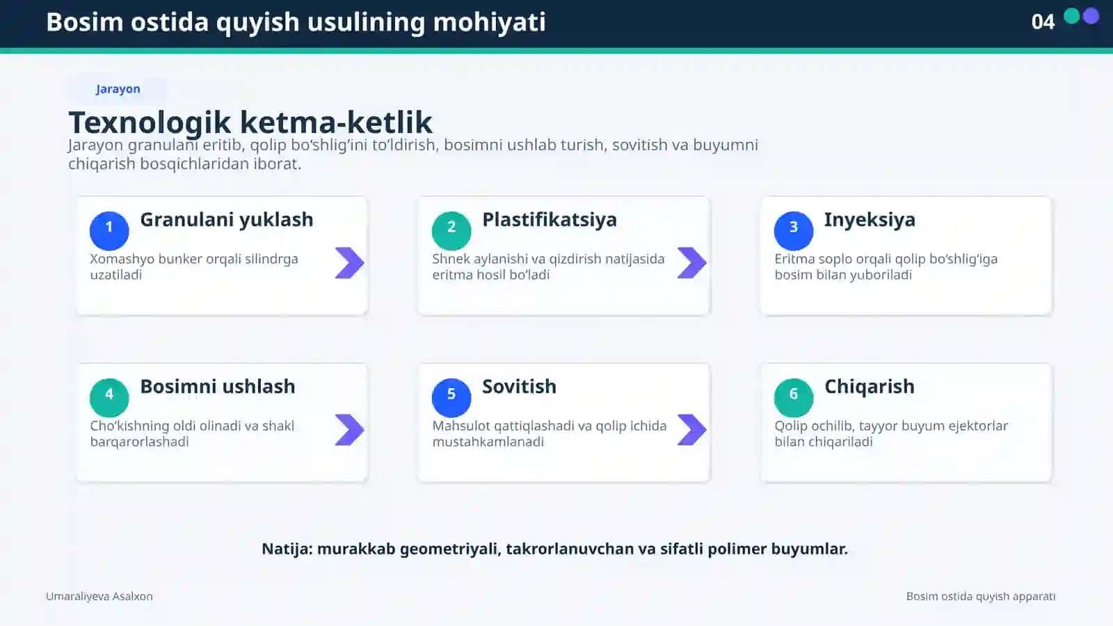 Bosim ostida quyish apparati 4