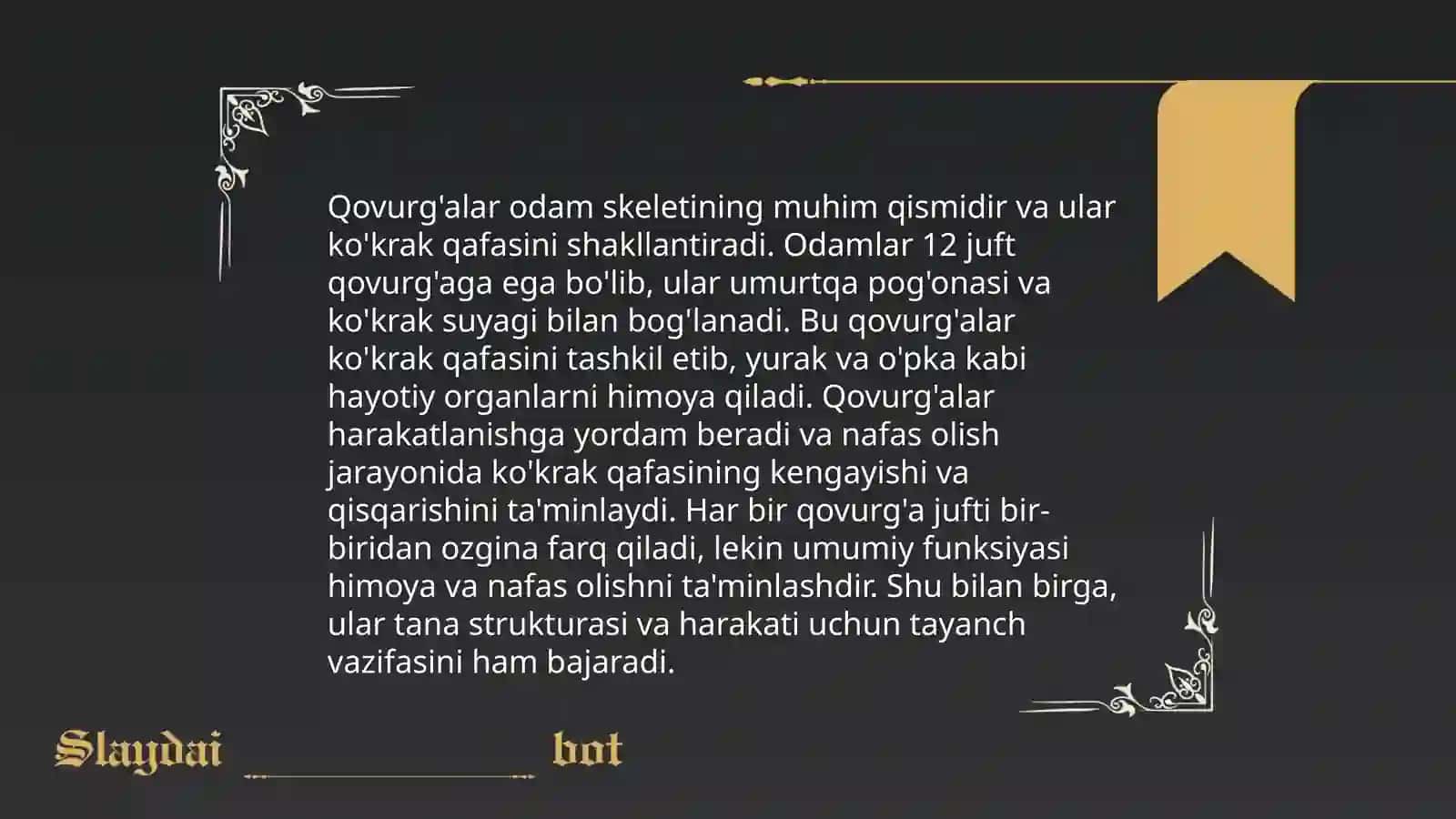 Umurtqa pog'onasi qovurg'a tosh o'mrov 4