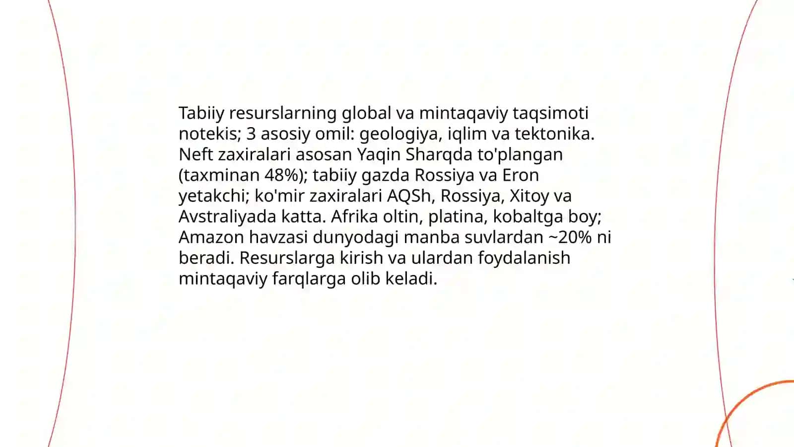 Tabiiy resurslar geografiyasi 4