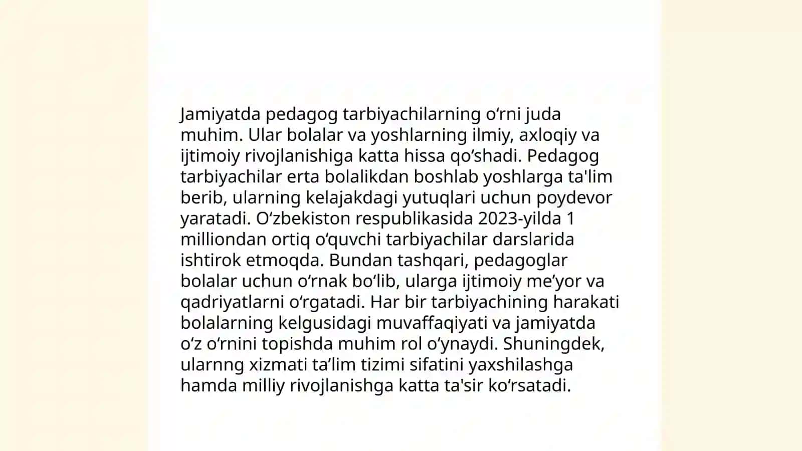 Pedagog tarbiyachilik kasbi va uning jamiyatda tutganorni 4