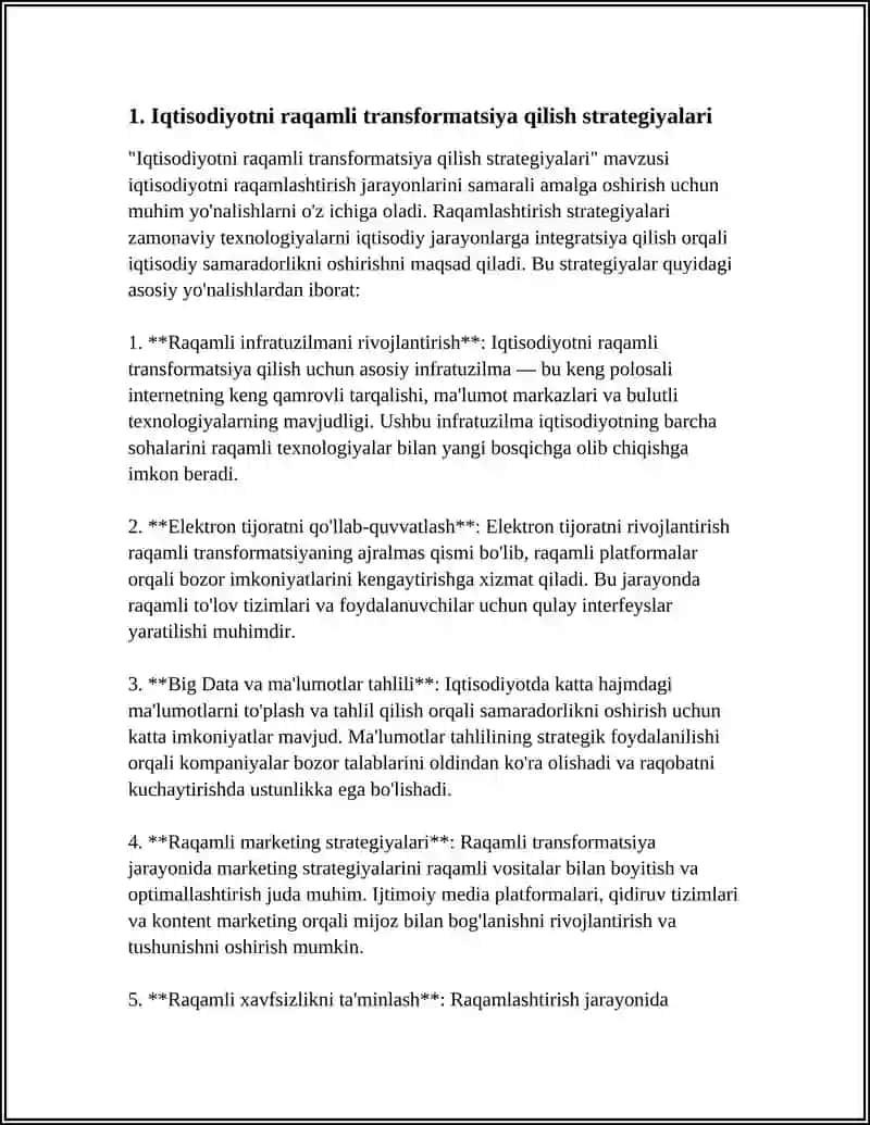 IQTISODIYOTDA RAQAMLI TEXNOLOGIYALARDAN FOYDALANISH IMKONIYATLARI 4