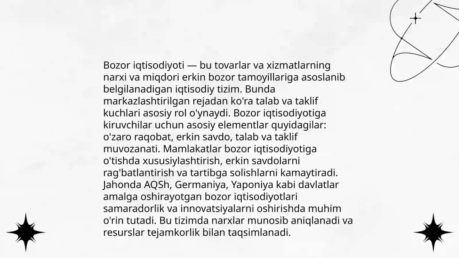 Bozor iqtisodiyoti modellari 4