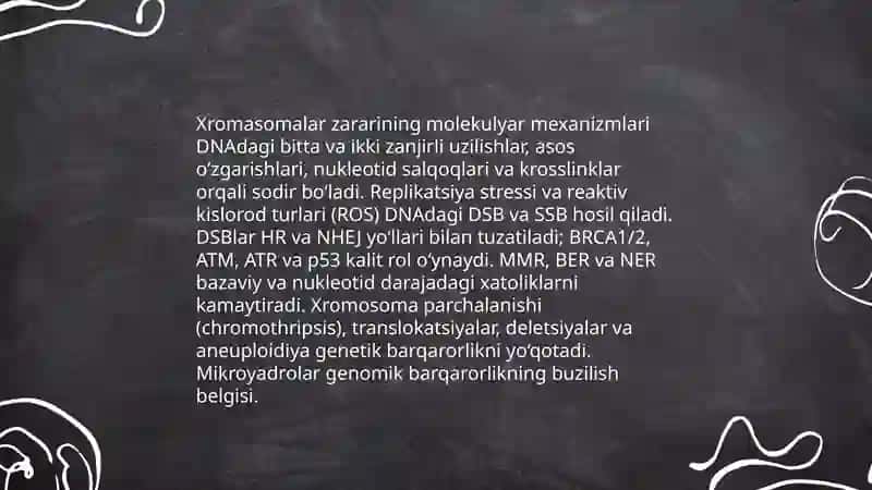 Xromasomalar zararini baholash 4