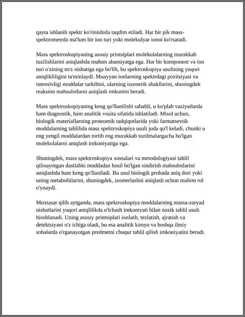 MASS SPEKTROSKOPIYA USULLARI 4