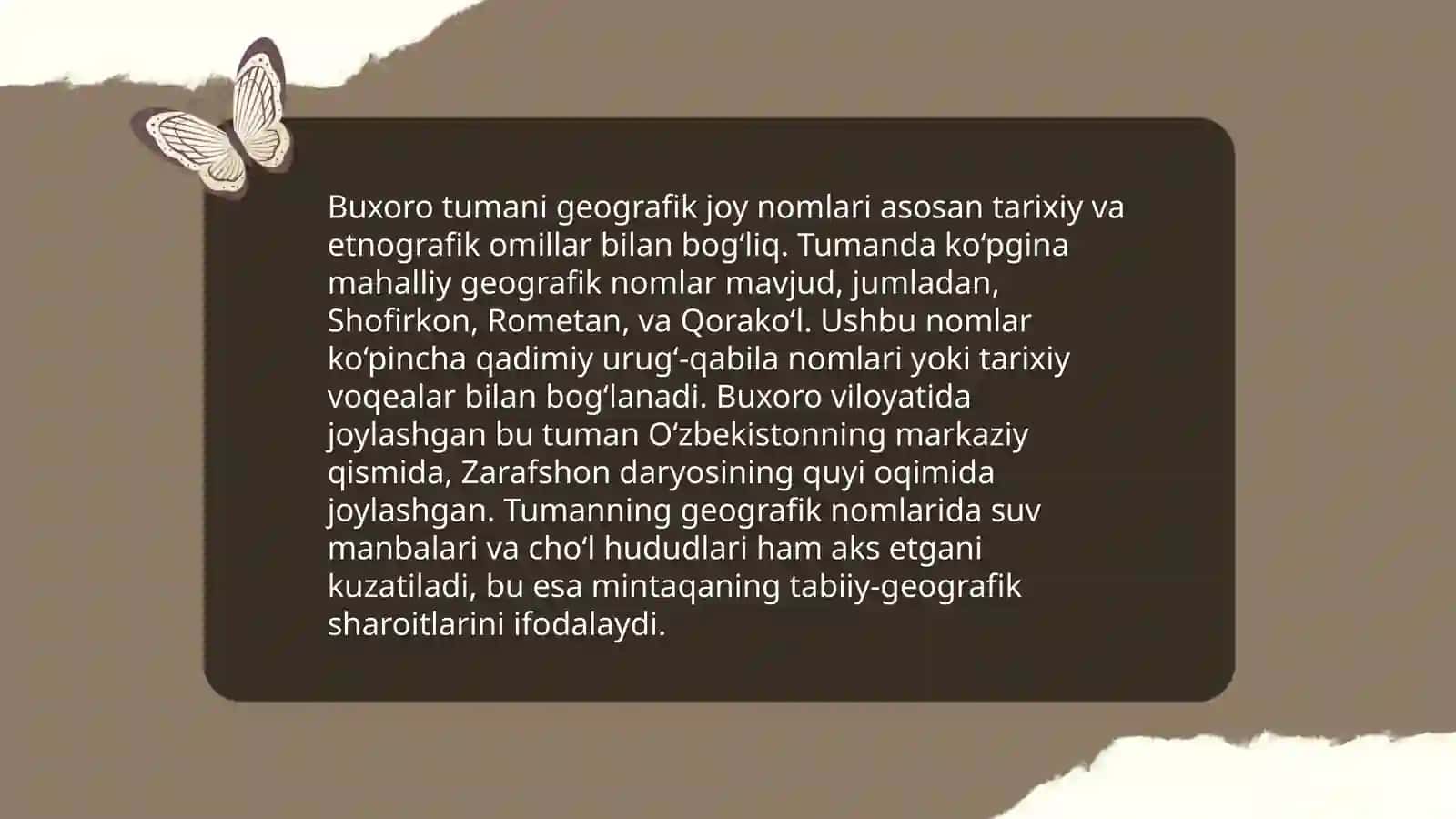 Buxoro tumani toponimiyasi 4
