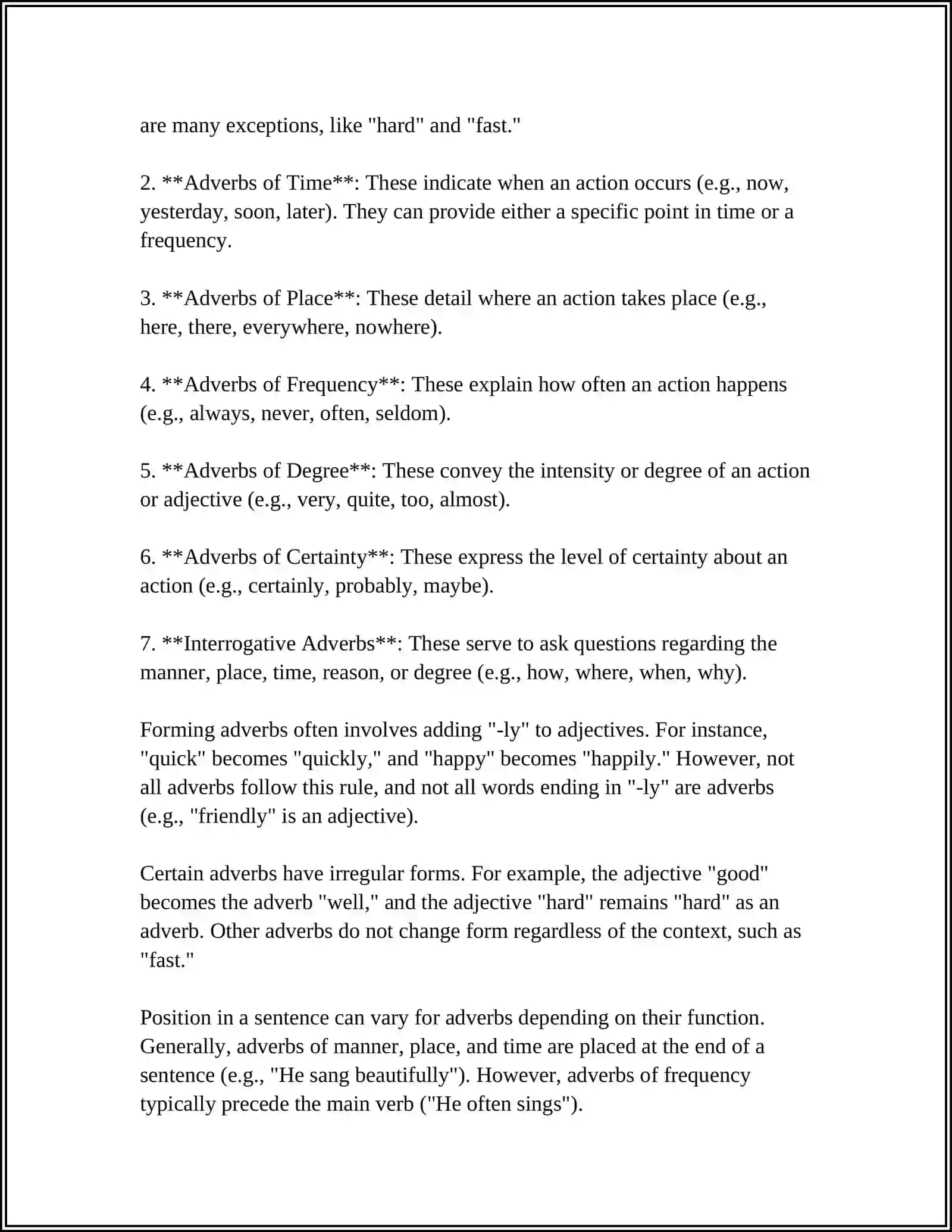 THE ADVERB AND ORDER OF ADVERB 4