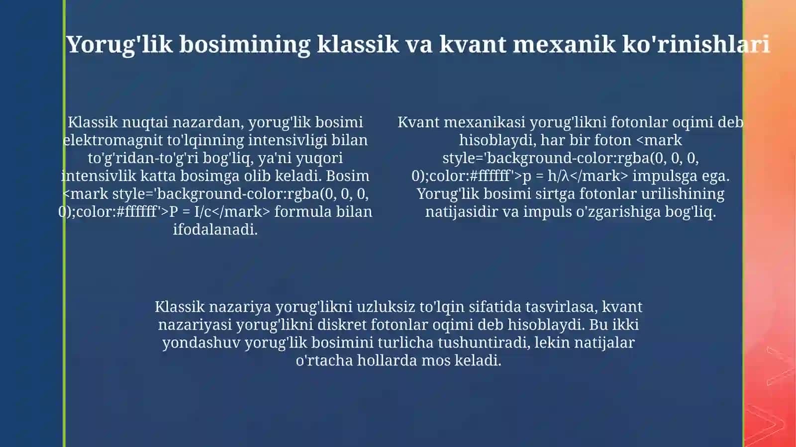 Fotonningimpulsi.Yorug’likbosimi 4