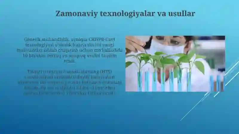 O'simliklar hujayralaridan sanoatda foydalanish 4