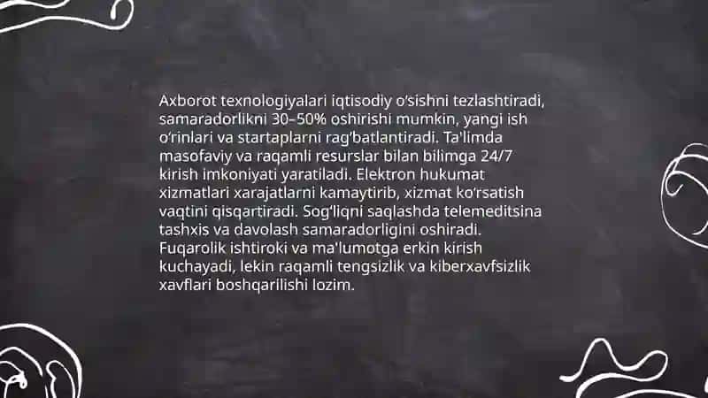 Axborotlashgan jamiyat va uning istiqbollari 4
