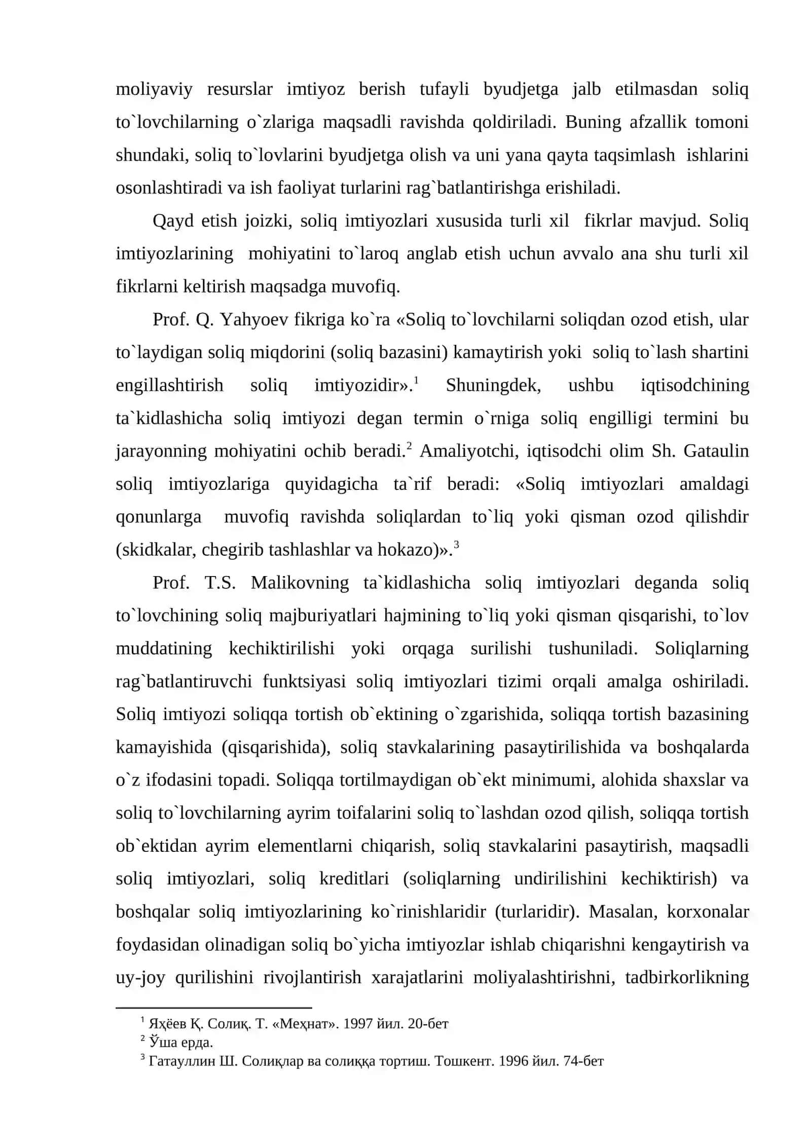 Soliq imtiyozlari, ularning mohiyati va turlari 4