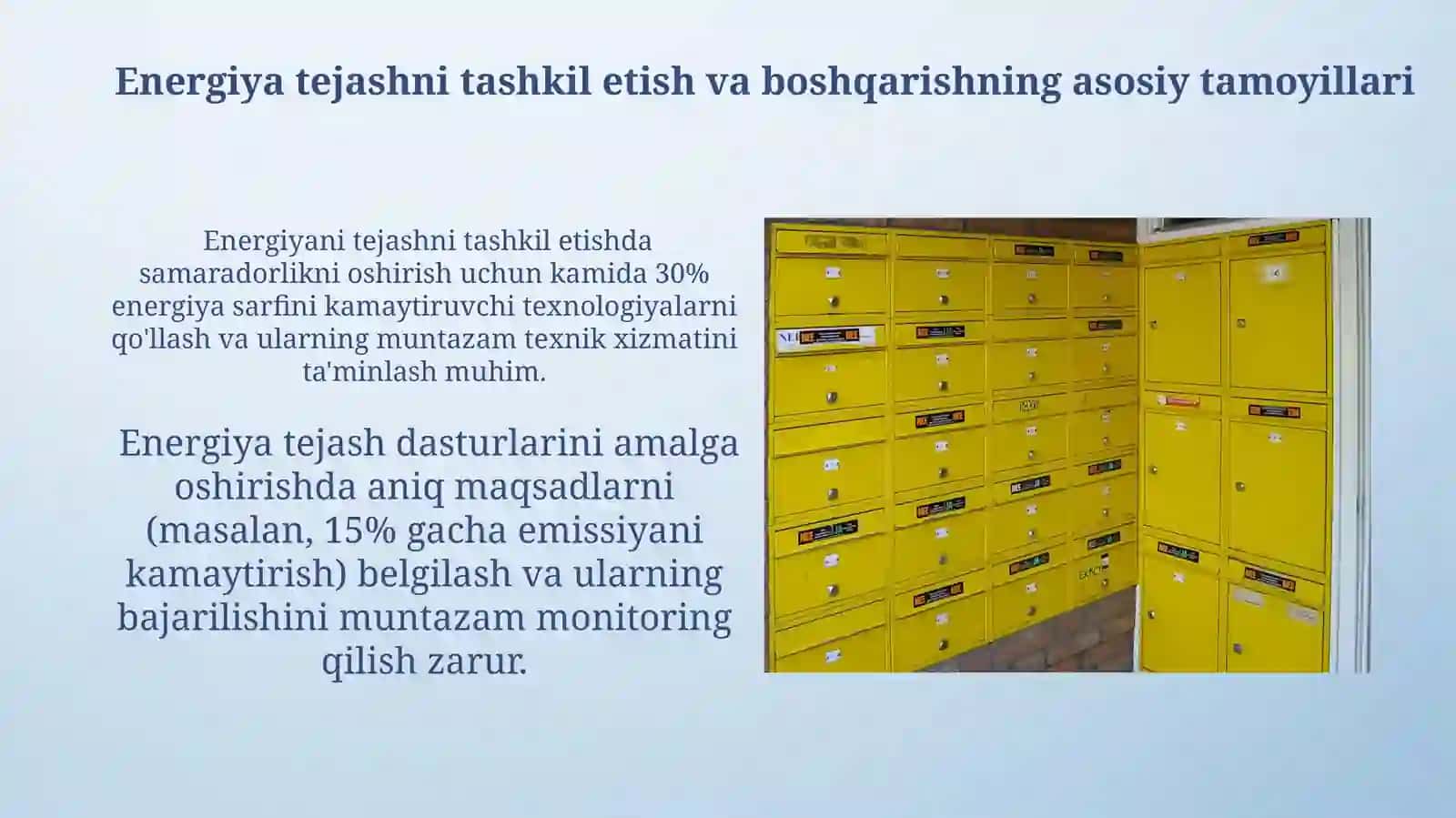 Energiyani tejashni tashkil etish va boshqarish 4