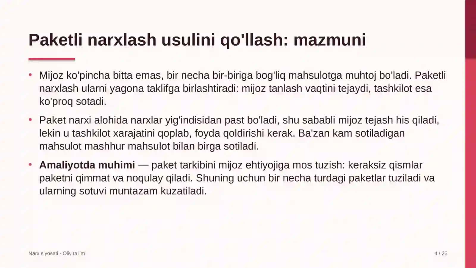 moyli ekinlar yetishtirishda paketli narxlash usulini qo'llash 1484 4