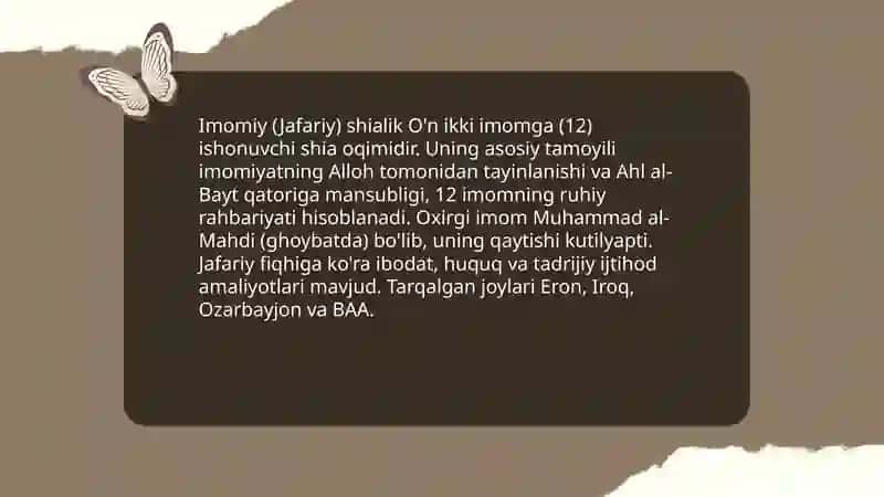 Islomdagi yunalishlar va oqimlar 4