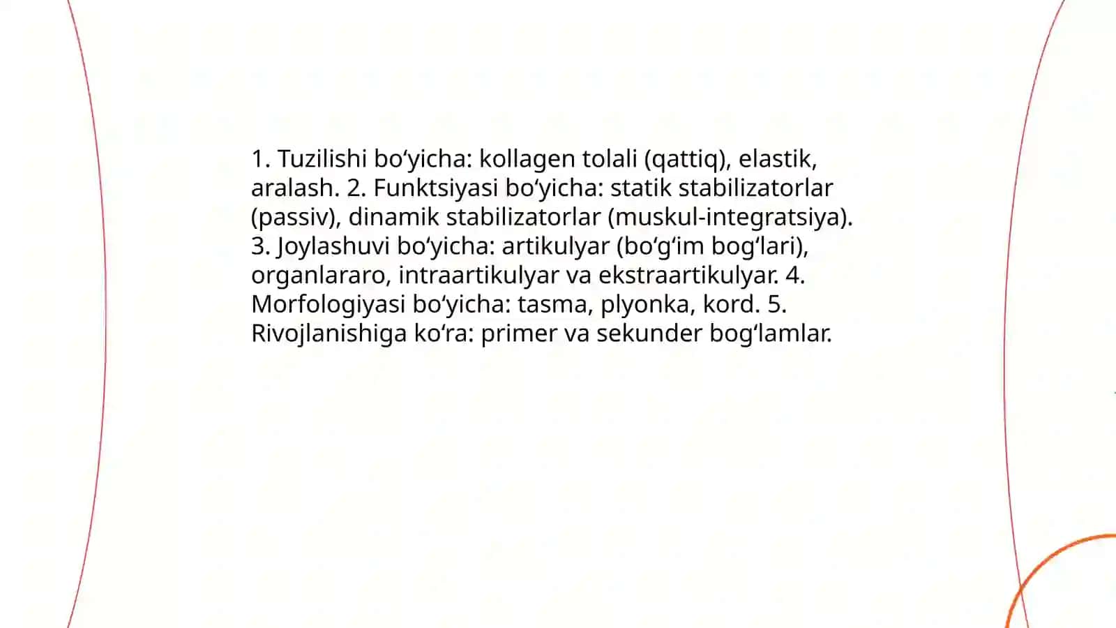Desmurgiya. Bog’lam turlari 4