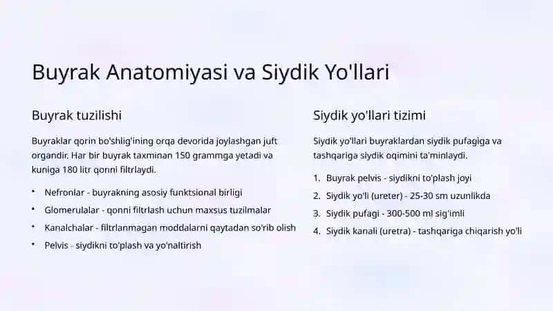 Buyrak Yetishmovchiligi: Urologik Yondashuv 4