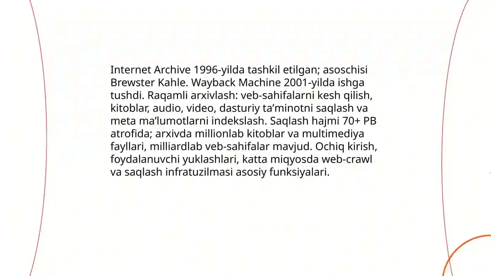Internet Archive: Wayback Machine, raqamli arxivlash va media saqlash 4