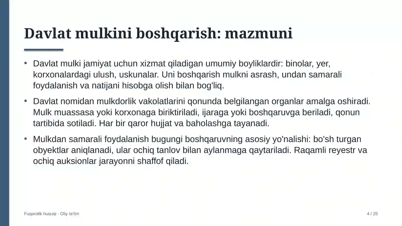 Akvaparklarda davlat mulkini boshqarish 4