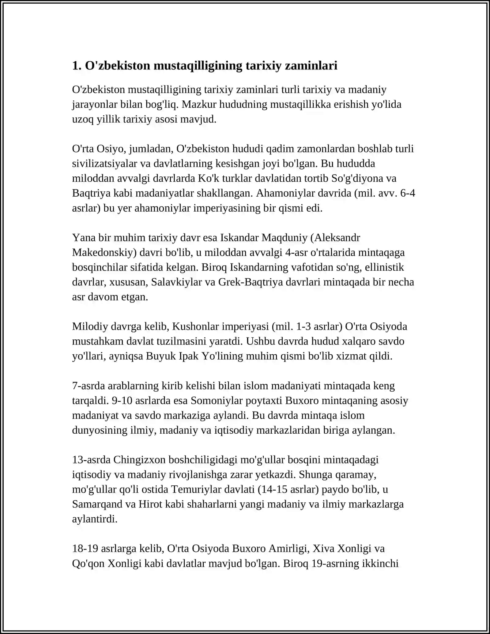O‘zbekistonda mustaqillik g‘oyalarini tarixiy asoslari 4