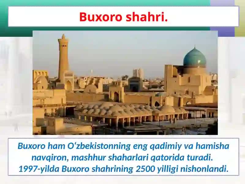 Ózbekiston ning tarixiy shaharlari. 4