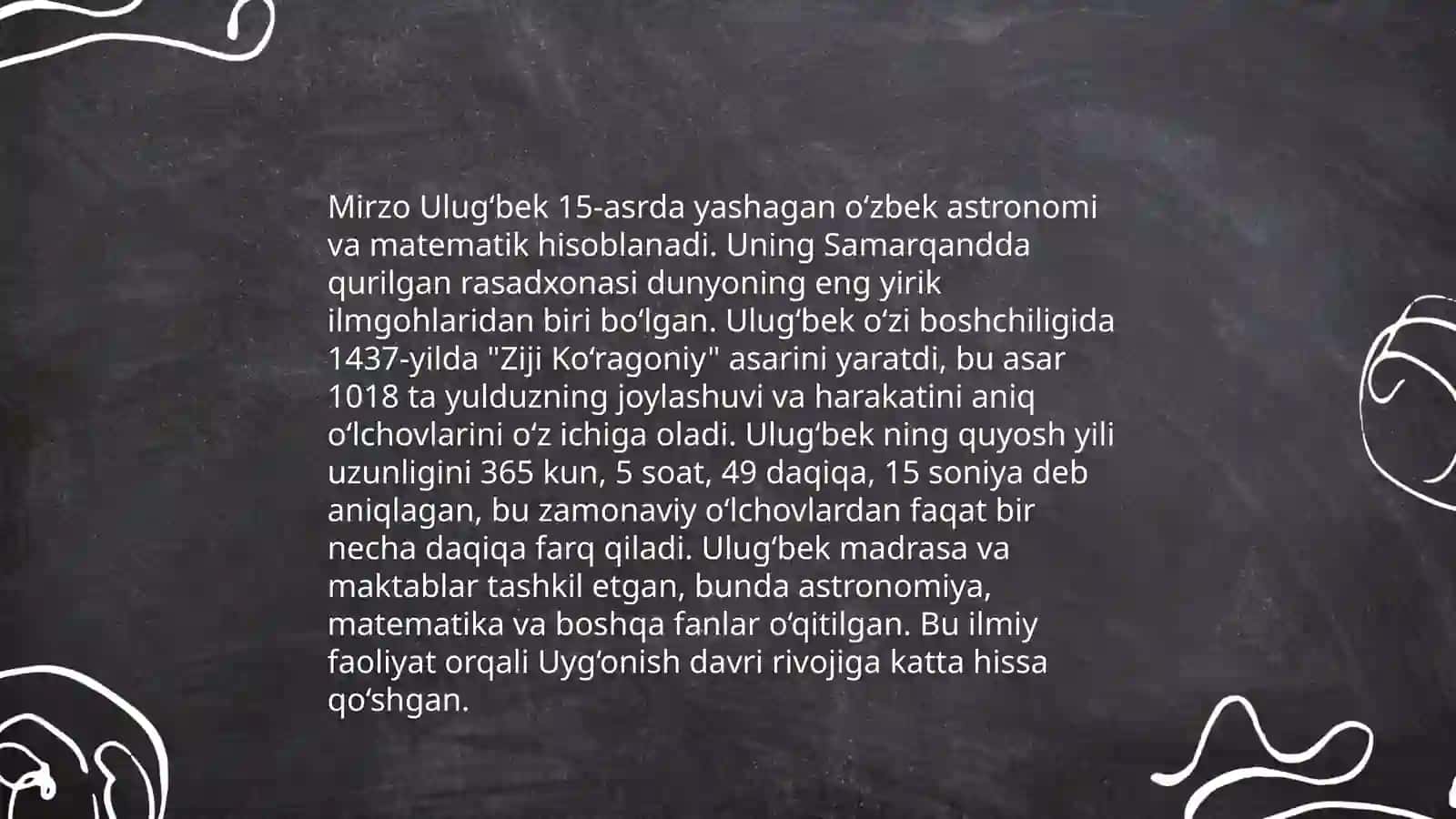 Mirzo Ulug‘bekning Hayoti 4