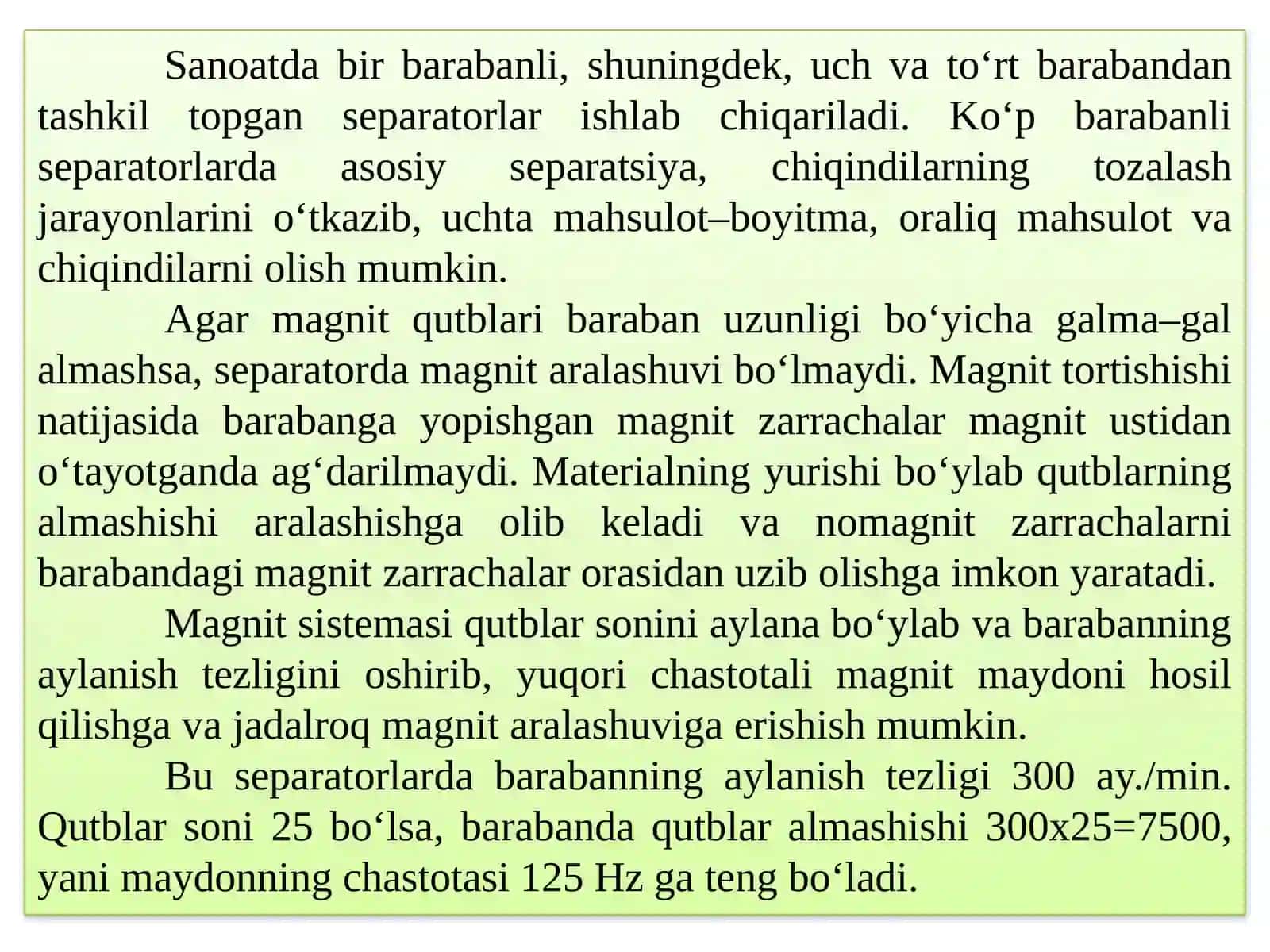 MAGNIT SEPARATORLARINING TURLARI, TUZILISHI VA ISHLASH PRINSIPLARI 4