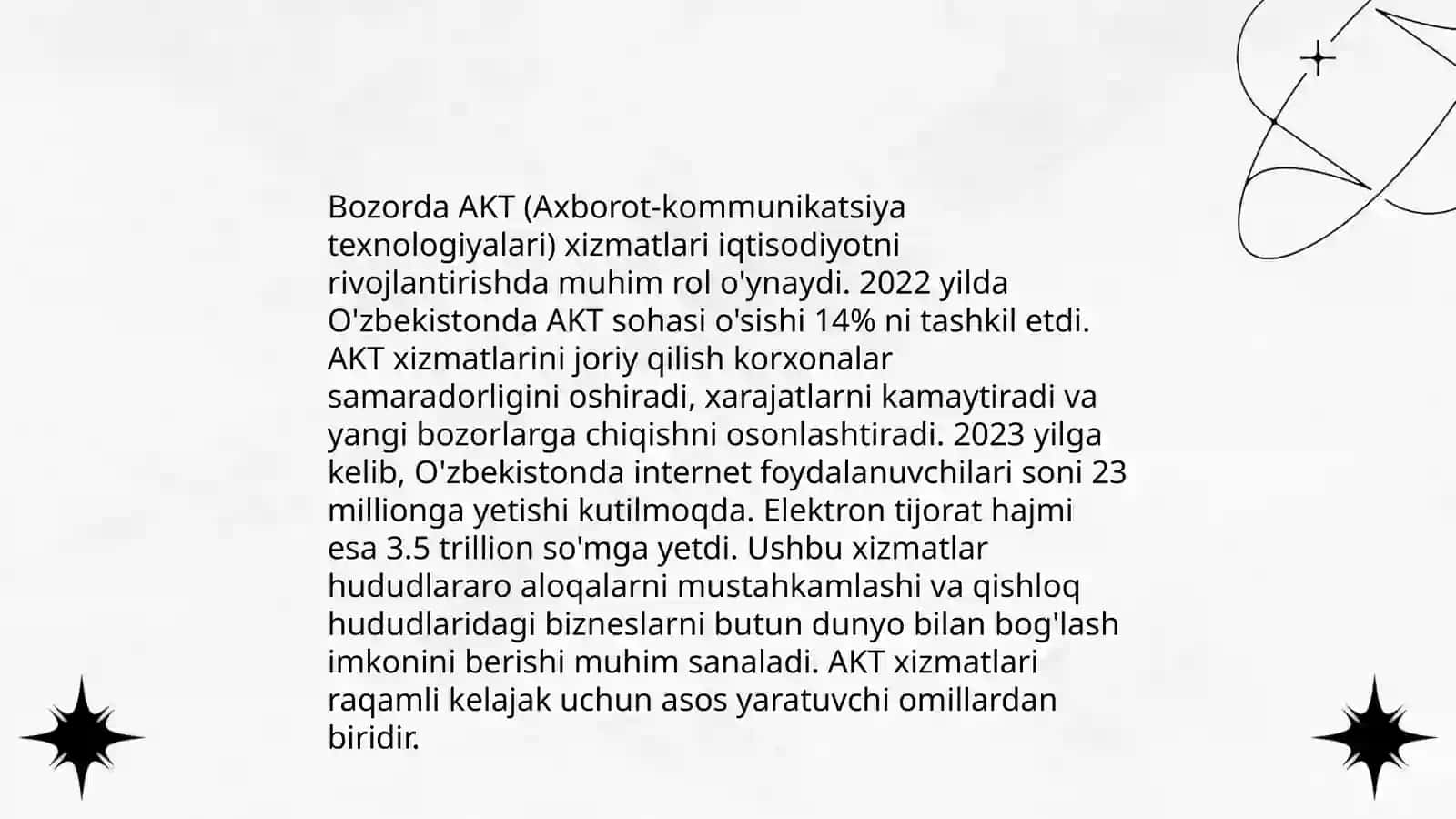 AKT xizmatlarining turlari 4