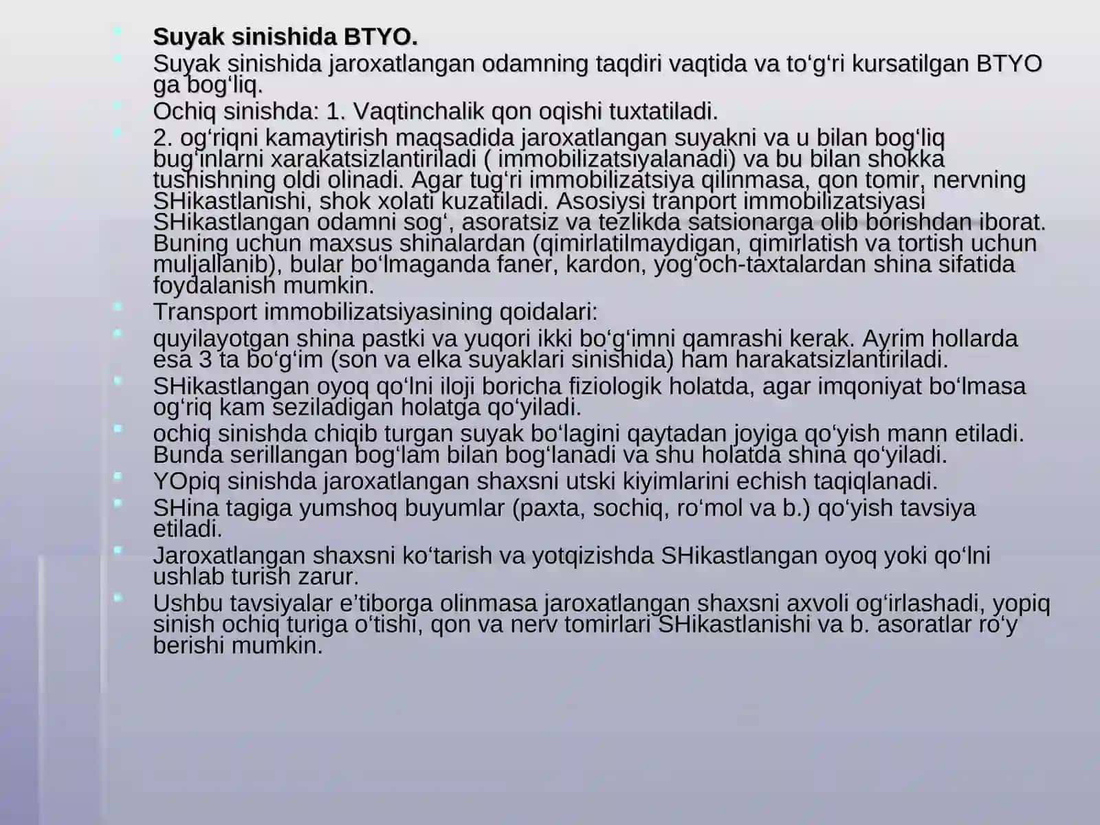 Suyaklar chiqishi va sinishi 4