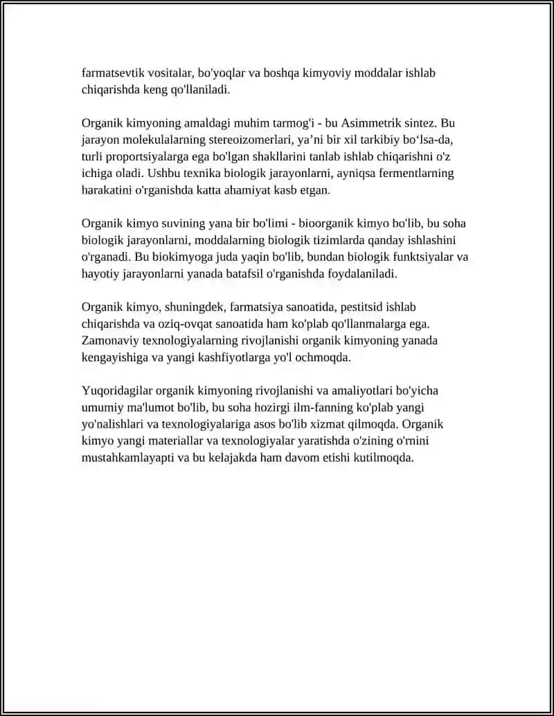 ORGANIK KIMYO ASOSLARI 4