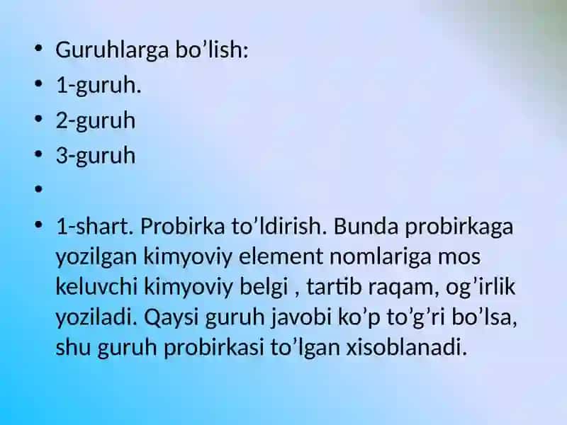 ANORGANIK MODDALARNING TOIFALANISHI 4