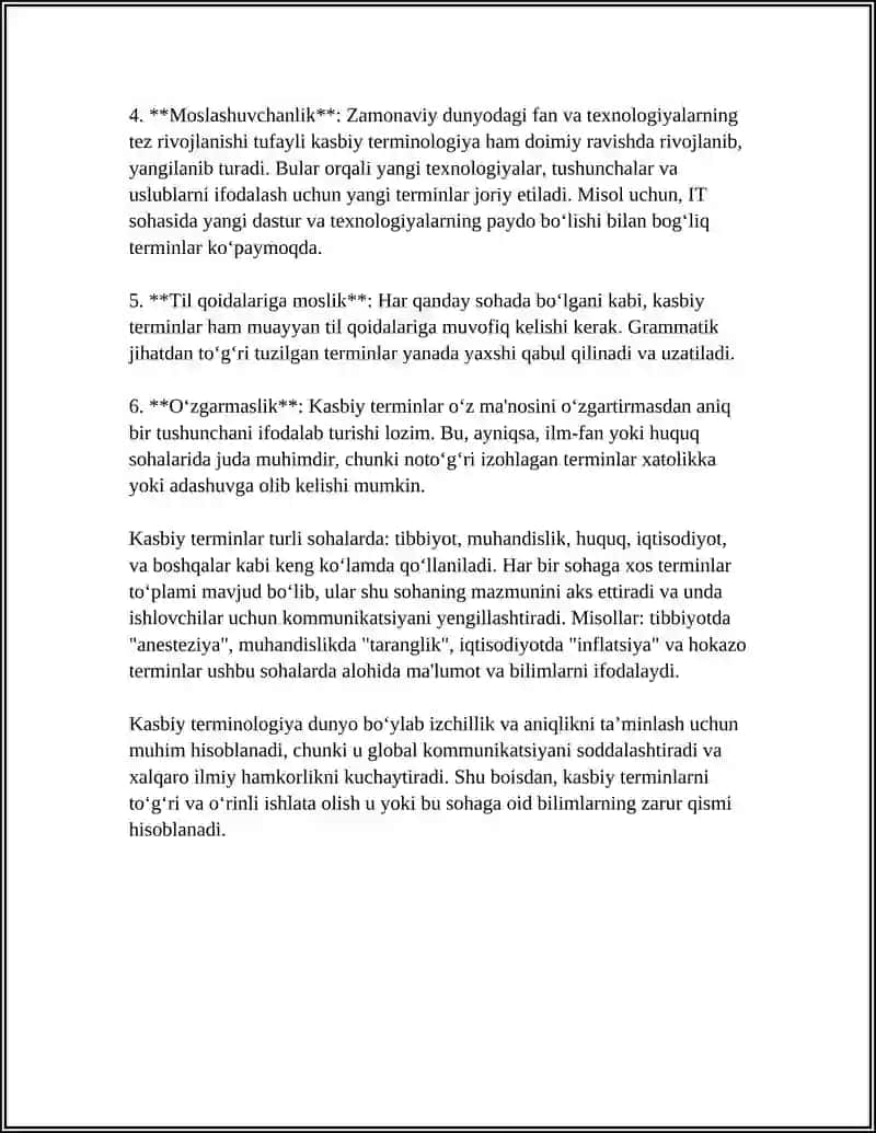 KASBIY TERMINOLOGIYANI TUSHUNISH 4